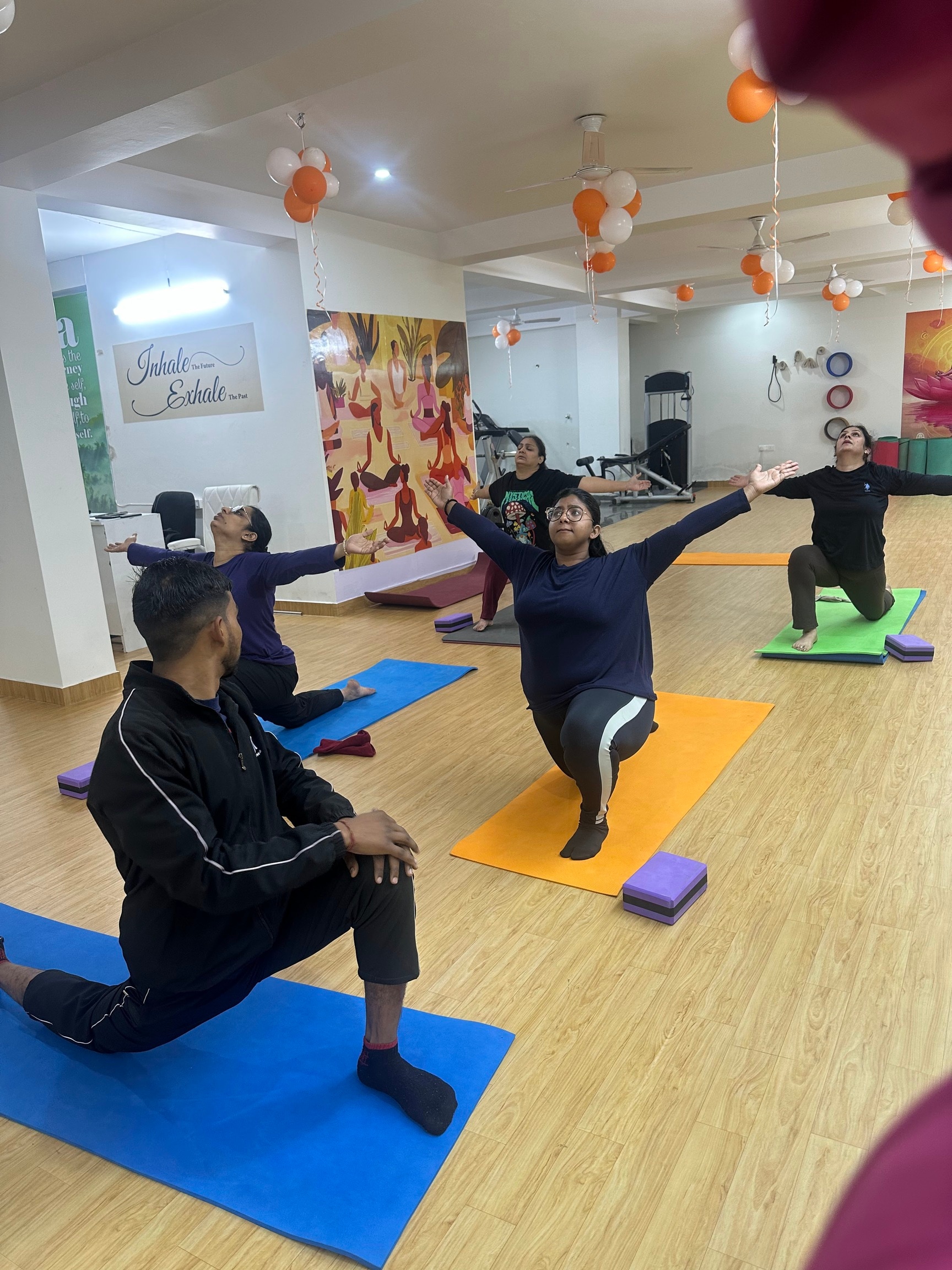 Yoga class at Gurvardan Yoga Studio in West Patel Nagar